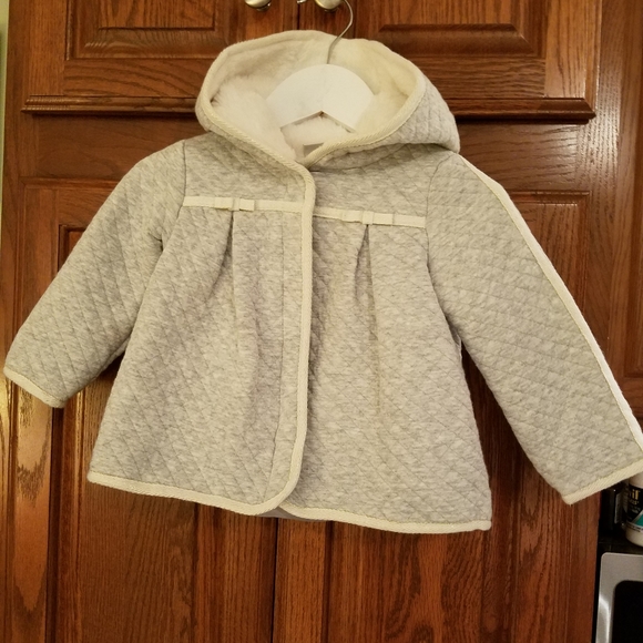 NWOT Max Studio Baby gray quilted coat 18 mos - Picture 2 of 5